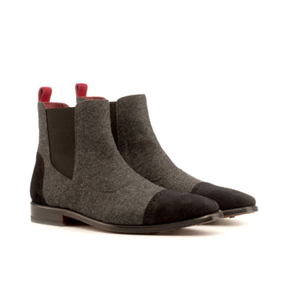 Ambrogio 4171 Men's Shoes Multi Colors Fabric / Suede Leather Chelsea Boots (AMB1049)-AmbrogioShoes