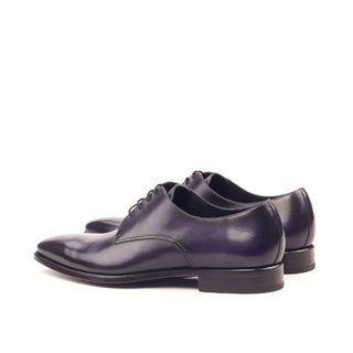 Ambrogio 2432 Men's Shoes Purple Patina Leather Derby Oxfords (AMB1194)-AmbrogioShoes