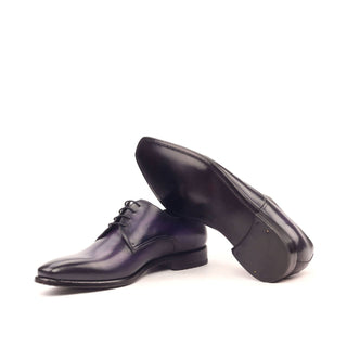 Ambrogio 2432 Men's Shoes Purple Patina Leather Derby Oxfords (AMB1194)-AmbrogioShoes