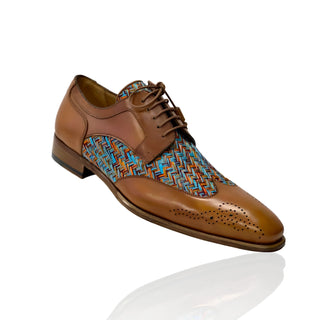 Ambrogio Men's Shoes Men's Shoes Multi-Color Fabric / Calf-Skin Leather Dress/ Formal Derby Oxfords (AMZ1010)-AmbrogioShoes