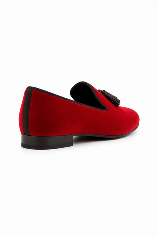 Ambrogio Milano 2 Velvet & Leather Tassel Loafer