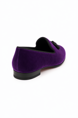 Ambrogio Milano 2 Velvet & Leather Tassel Loafer