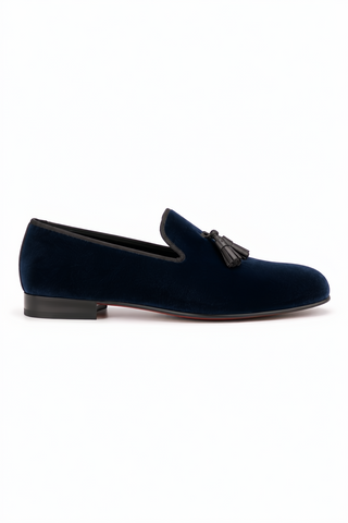 Ambrogio Milano 2 Velvet & Leather Tassel Loafer