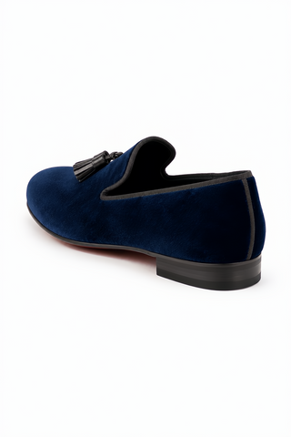 Ambrogio Milano 2 Velvet & Leather Tassel Loafer