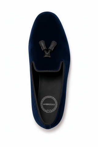Ambrogio Milano 2 Velvet & Leather Tassel Loafer