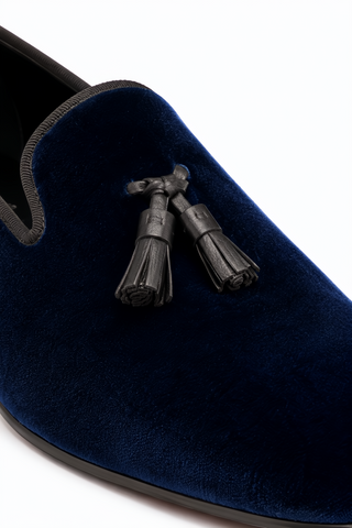 Ambrogio Milano 2 Velvet & Leather Tassel Loafer