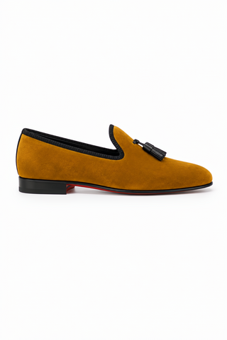 Ambrogio Milano 2 Velvet & Leather Tassel Loafer