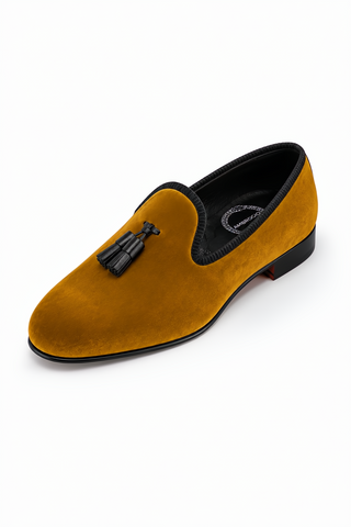 Ambrogio Milano 2 Velvet & Leather Tassel Loafer