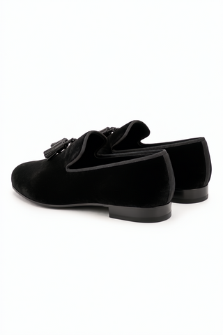 Ambrogio Milano 2 Velvet & Leather Tassel Loafer