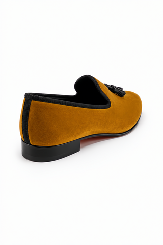 Ambrogio Milano 2 Velvet & Leather Tassel Loafer