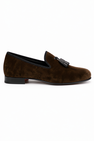 Ambrogio Milano 2 Velvet & Leather Tassel Loafer