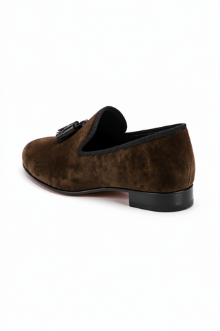 Ambrogio Milano 2 Velvet & Leather Tassel Loafer