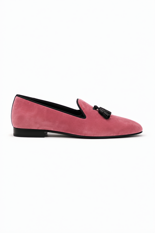 Ambrogio Milano 2 Velvet & Leather Tassel Loafer