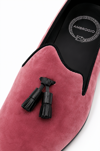 Ambrogio Milano 2 Velvet & Leather Tassel Loafer