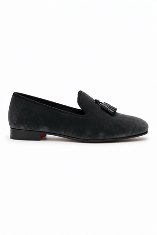 Ambrogio Milano 2 Velvet & Leather Tassel Loafer