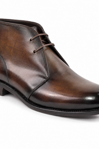 Ambrogio Patina Leather Chukka Boots