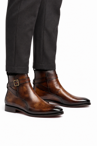 Ambrogio Patina Leather Jodhpur Boots