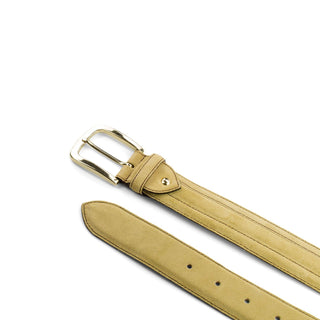 Ambrogio 3884 Sand Lux Suede Leather Venice Men's Belt (AMBB1006)-AmbrogioShoes