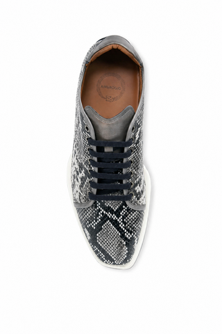 Ambrogio Snake-Embossed Leather Sneakers (AMZ1008)