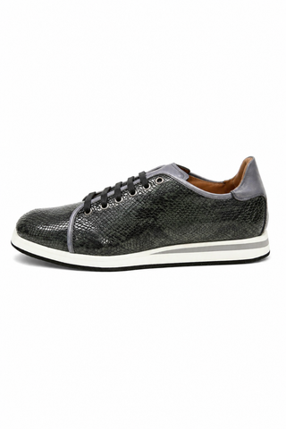 Ambrogio Snake-Embossed Leather Sneakers (AMZ1008)
