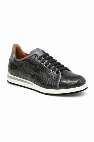 Ambrogio Snake-Embossed Leather Sneakers (AMZ1008)