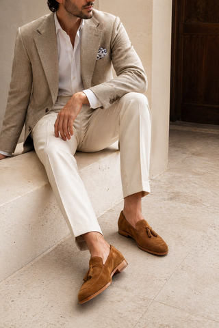 Ambrogio Suede Tassels Loafers (AMZ1002)