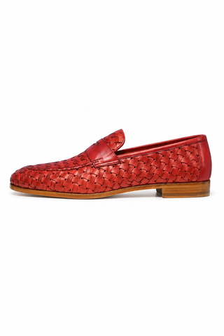 Ambrogio Woven Leather Penny Loafer