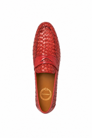 Ambrogio Woven Leather Penny Loafer