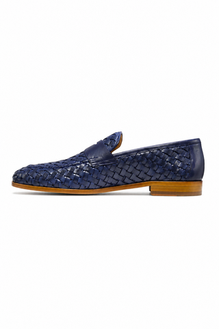 Ambrogio Woven Leather Penny Loafer