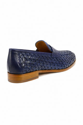 Ambrogio Woven Leather Penny Loafer