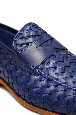 Ambrogio Woven Leather Penny Loafer