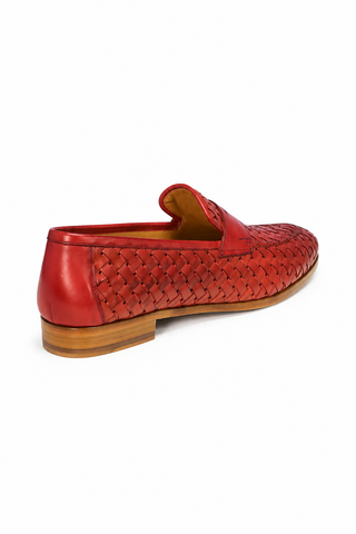 Ambrogio Woven Leather Penny Loafer