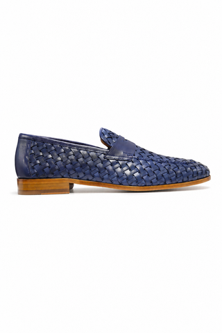 Ambrogio Woven Leather Penny Loafer