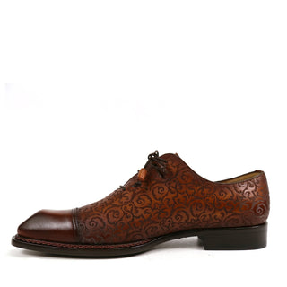 Ambrogio by Mezlan Calf-Skin Leather Asymmetric Cap-Toe Oxfords (AMZ1019)-AmbrogioShoes