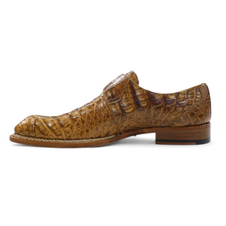 Ambrogio by Mezlan Men's Shoes Exotic Crocodile Single Monk-Strap Loafers (AMZ1017)-AmbrogioShoes