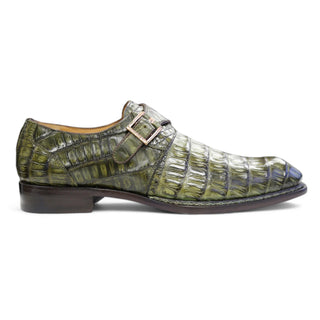 Ambrogio by Mezlan Men's Shoes Exotic Crocodile Single Monk-Strap Loafers (AMZ1017)-AmbrogioShoes