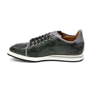 Ambrogio by Mezlan Snake-Print Calf-Skin Leather Sneakers (AMZ1008)-AmbrogioShoes