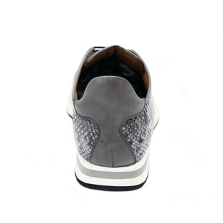 Ambrogio by Mezlan Snake-Print Calf-Skin Leather Sneakers (AMZ1008)-AmbrogioShoes