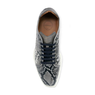 Ambrogio by Mezlan Snake-Print Calf-Skin Leather Sneakers (AMZ1008)-AmbrogioShoes