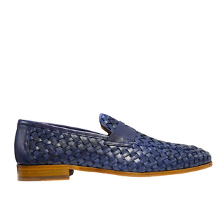 Ambrogio by Mezlan Solomeo 21101 Woven Calf-Skin Leather Penny Loafer (AMZ1012)-AmbrogioShoes