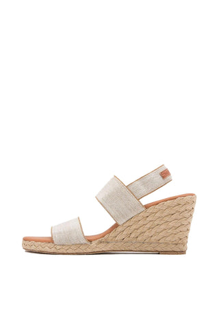 Andre Assous Allison Linen Fabric Slip-On Wedge