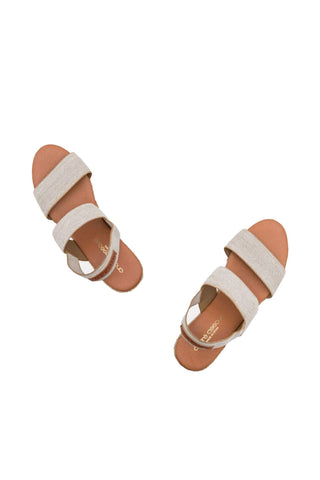 Andre Assous Allison Linen Fabric Slip-On Wedge