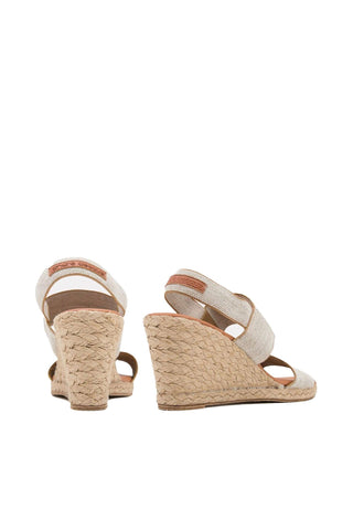 Andre Assous Allison Linen Fabric Slip-On Wedge
