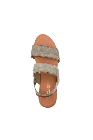 Andre Assous Allison Linen Fabric Slip-On Wedge
