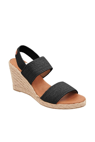 Andre Assous Allison Raffia Slip-On Wedge