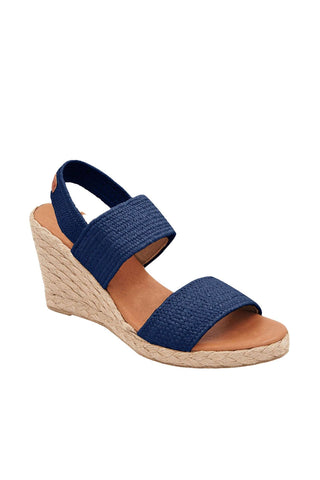Andre Assous Allison Raffia Slip-On Wedge