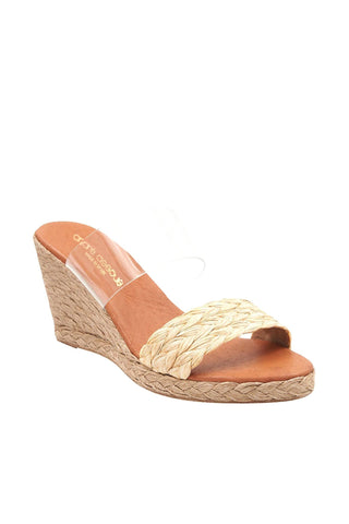 Andre Assous Anfisa Women’s Shoes Raffia & Vinyl Wedge (AA1014)