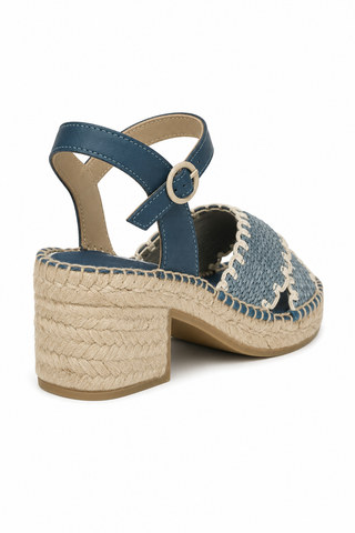 Andre Assous Calista Raffia & Leather Heel