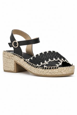 Andre Assous Calista Raffia & Leather Heel