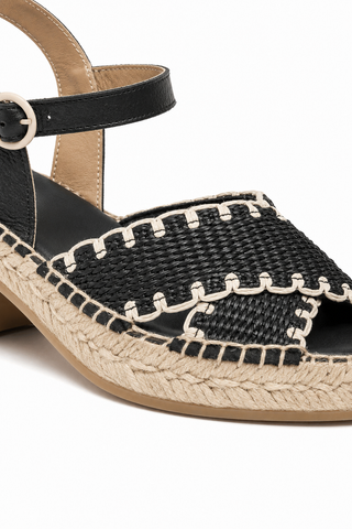 Andre Assous Calista Raffia & Leather Heel